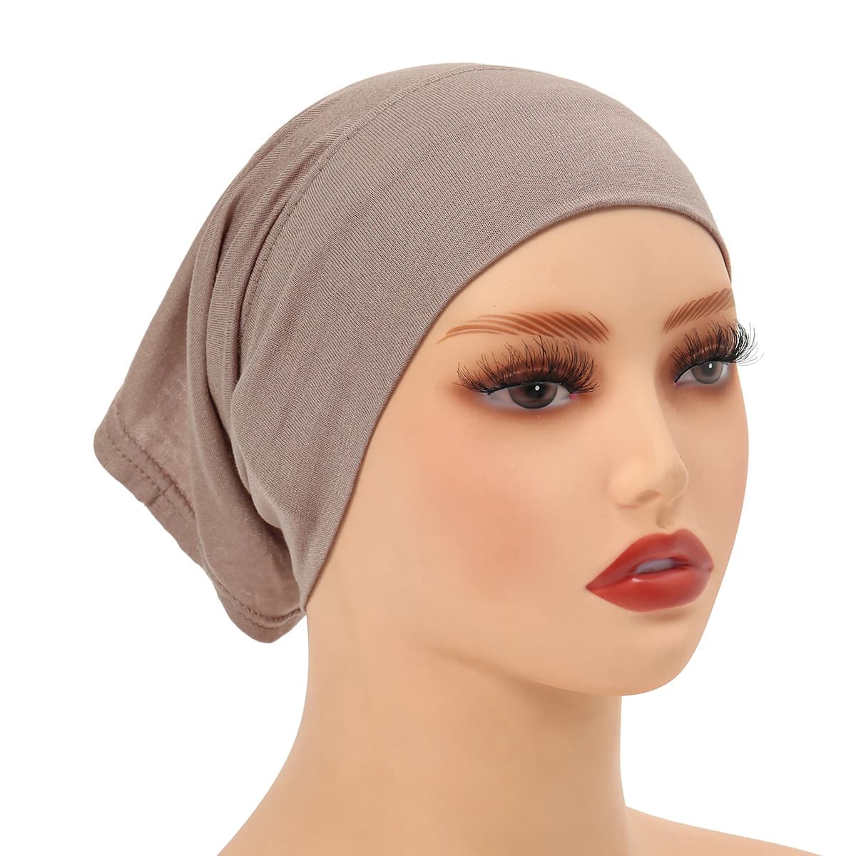 Berretto Hijab in cotone modale premium Underscarf Cappucci interni musulmani Maglia elastica Cappello inferiore Donna Cappello piccolo multicolore 26 * 20 cm
