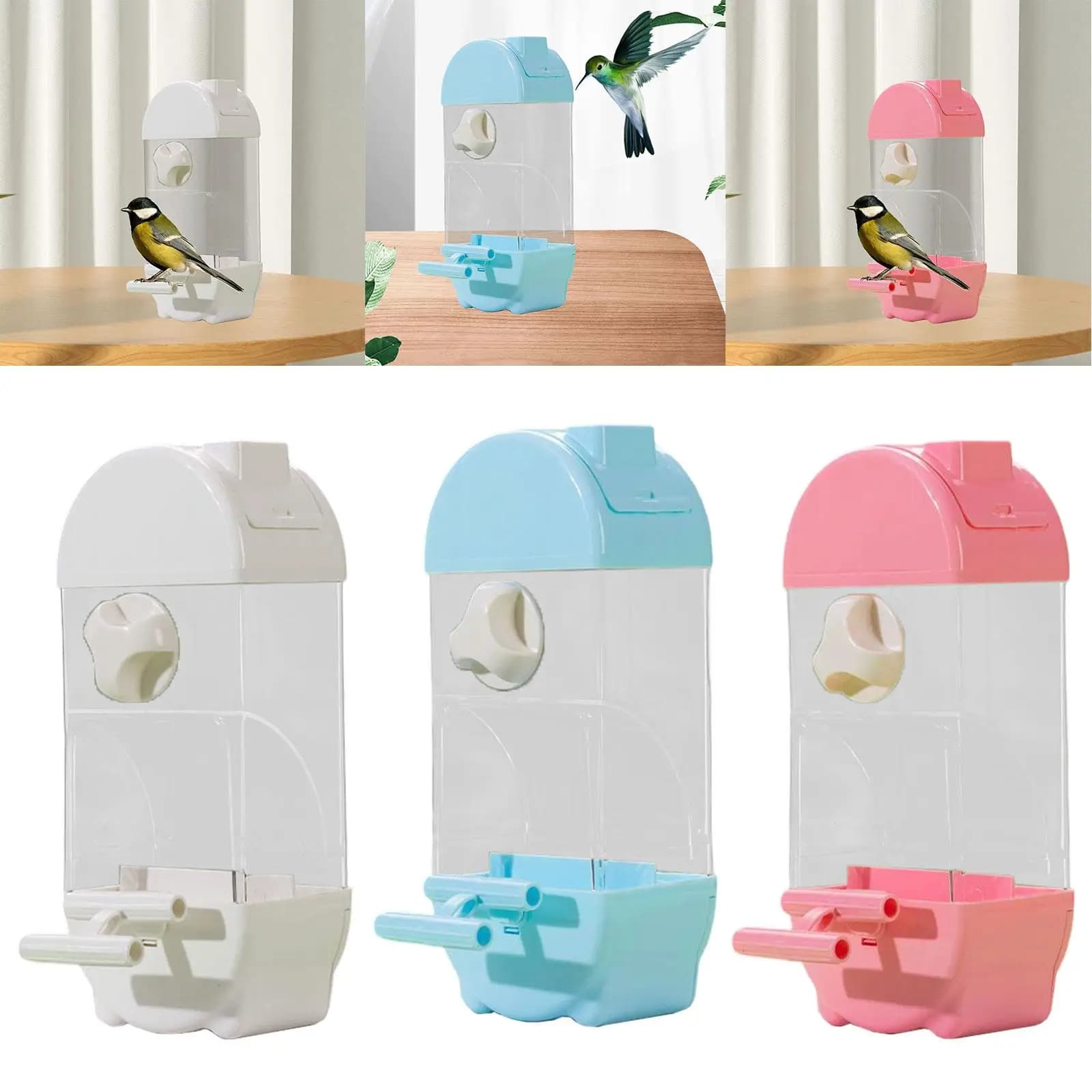 Automatic Bird Feeder, Robust Food Container for Cocorite, Pinzello, calopsita