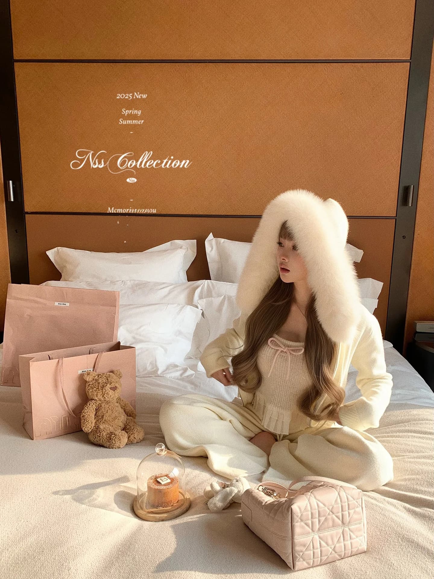 Set di felpa con cappuccio e pantaloni casual della collezione Korean Girl Diary NSS, set di moda invernale versatile e dimagrante per ragazze adolescenti