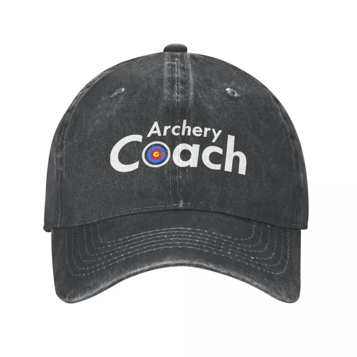 Berretto da baseball da caccia con arco e frecce vintage per tiro con l'arco per uomo donna copricapo in denim invecchiato regolabile