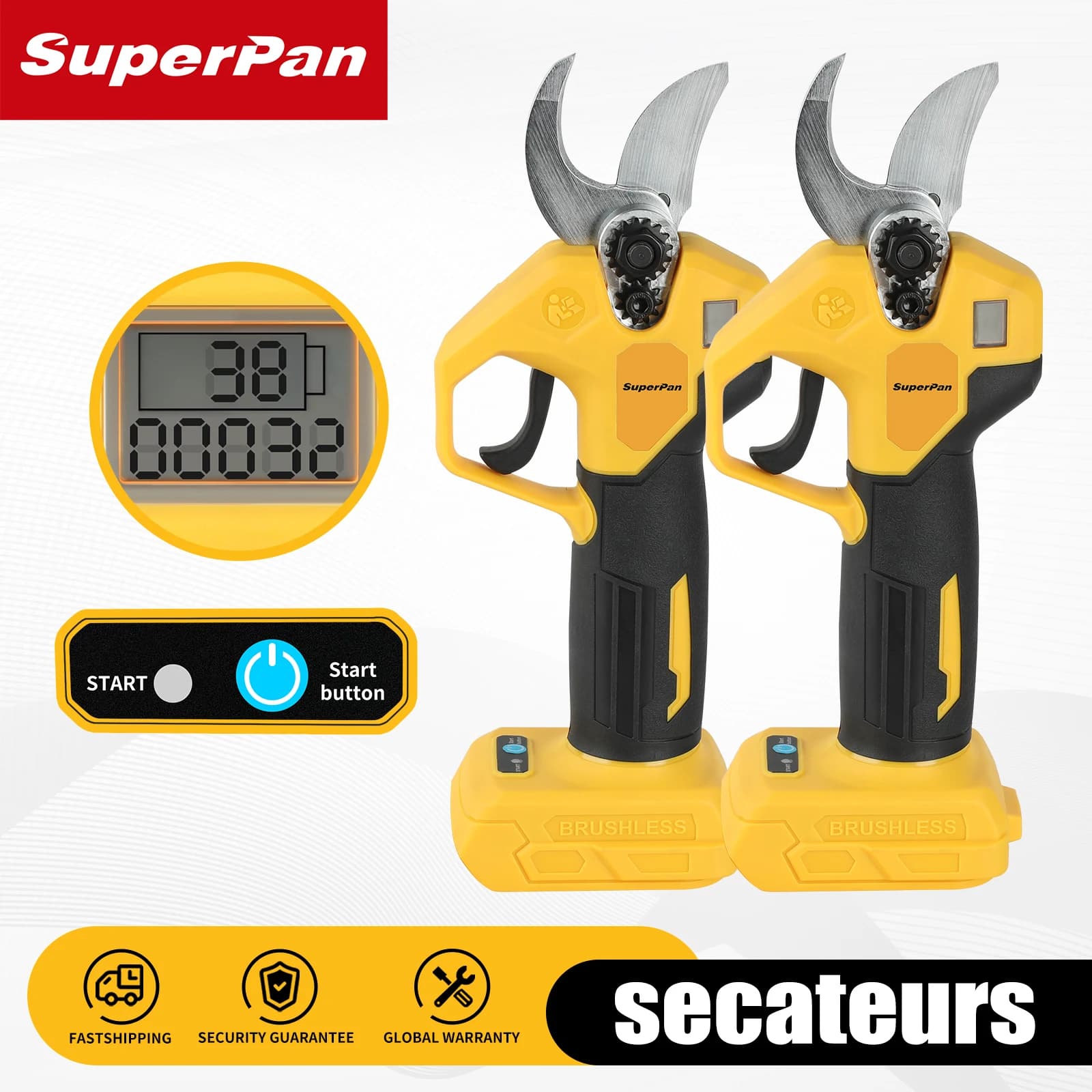 Wireless Power Drills with Brushless Motor – Electric Power Tool for Fruit Trees, Compatible with Dewalt Battery 20V