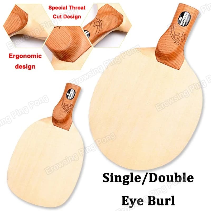 1-Ply Hinoki Table Tennis Blade Chinese/Japanese Penhold Ping Pong Paddle 8mm Solid Wood Ping Pong Base Table Tennis Racket