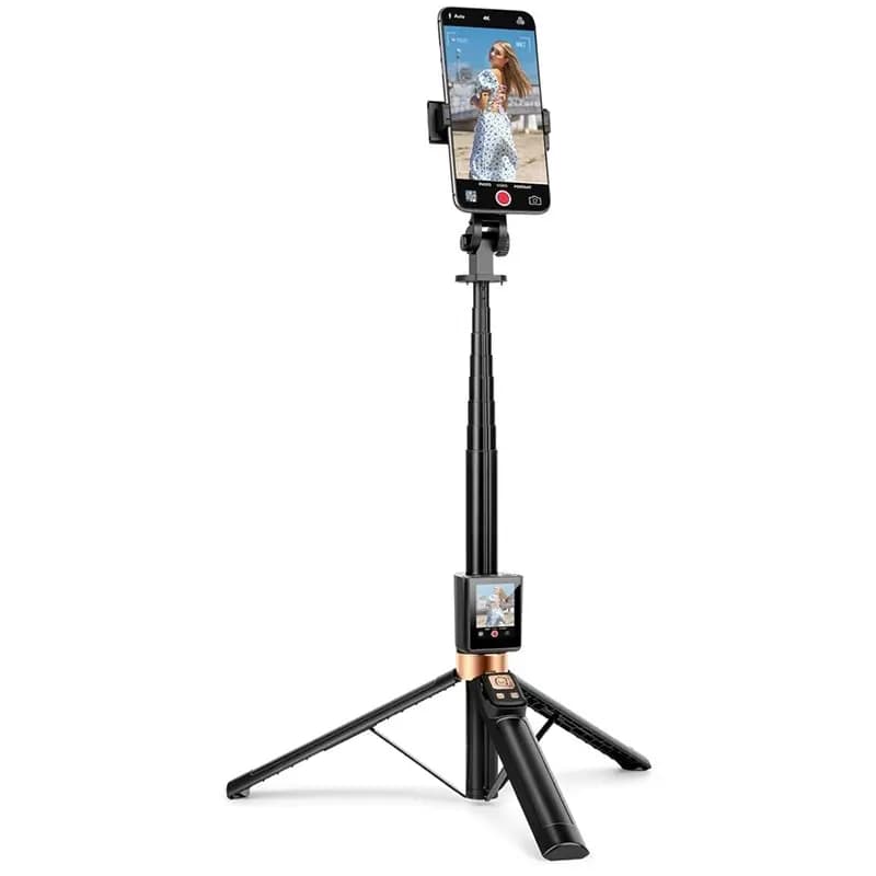 【RECOMENDAR】Selfie stick universale con fotocamera posteriore in tempo reale e video HD 1080P per smartphone con schermo monitor per vlog e funzione di ripresa