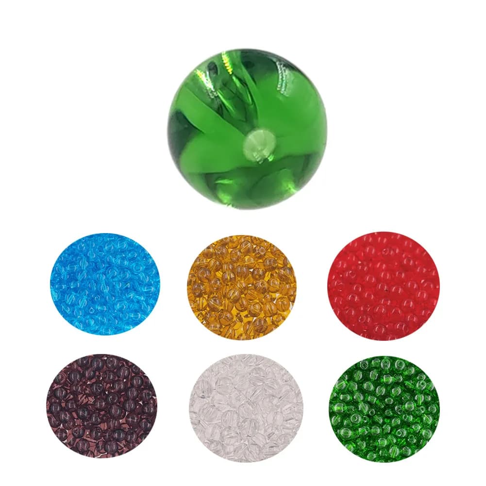 100/1000pcs Perline di vetro rotonde da pesca 8mm/6mm Ottone Attrezzatura da pesca in mare Perline Accessori per la pesca alla carpa per esche Rig
