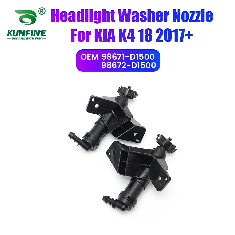 Auto Faro Paraurti Anteriore Rondella Ugello di Spruzzo Jet Faro Copertura Della Pompa Per KIA K4 18 2017+ 98671-D1500 98672-D1500