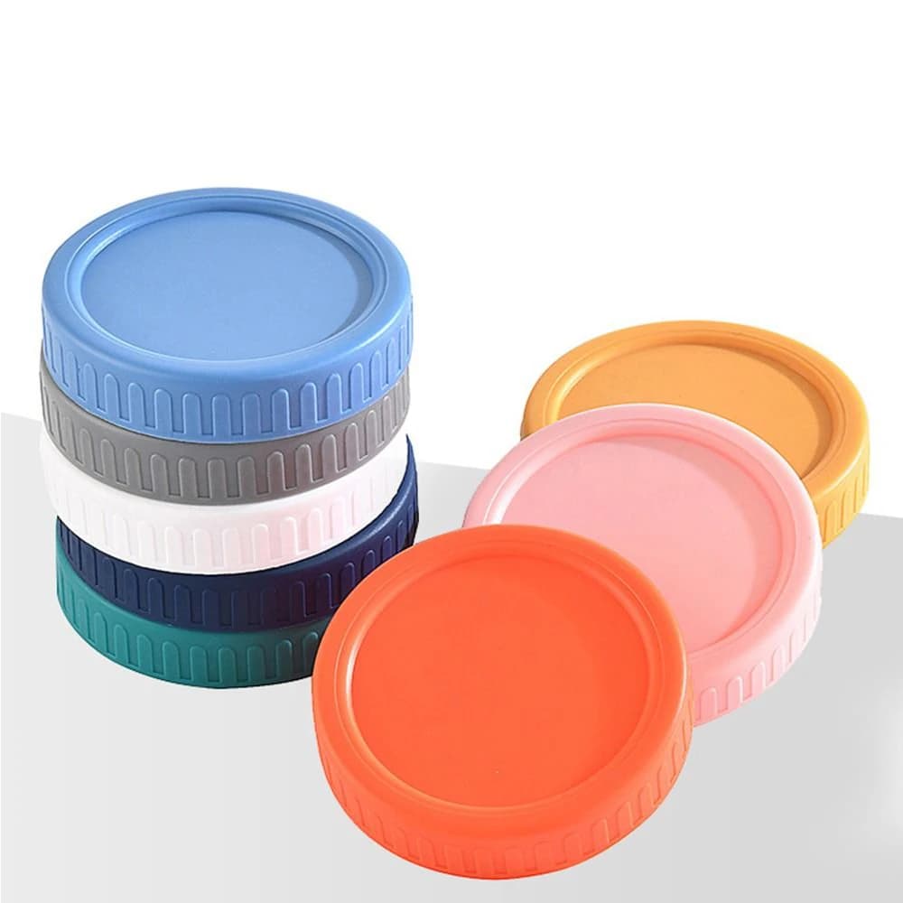 1pz 70mm/86mm coperchi in plastica riutilizzabili barattolo di vetro per barattolo a bocca larga coperchio per bottiglia con sigillo a prova di perdite conservazione degli alimenti mantenere il tappo di lattine fresch