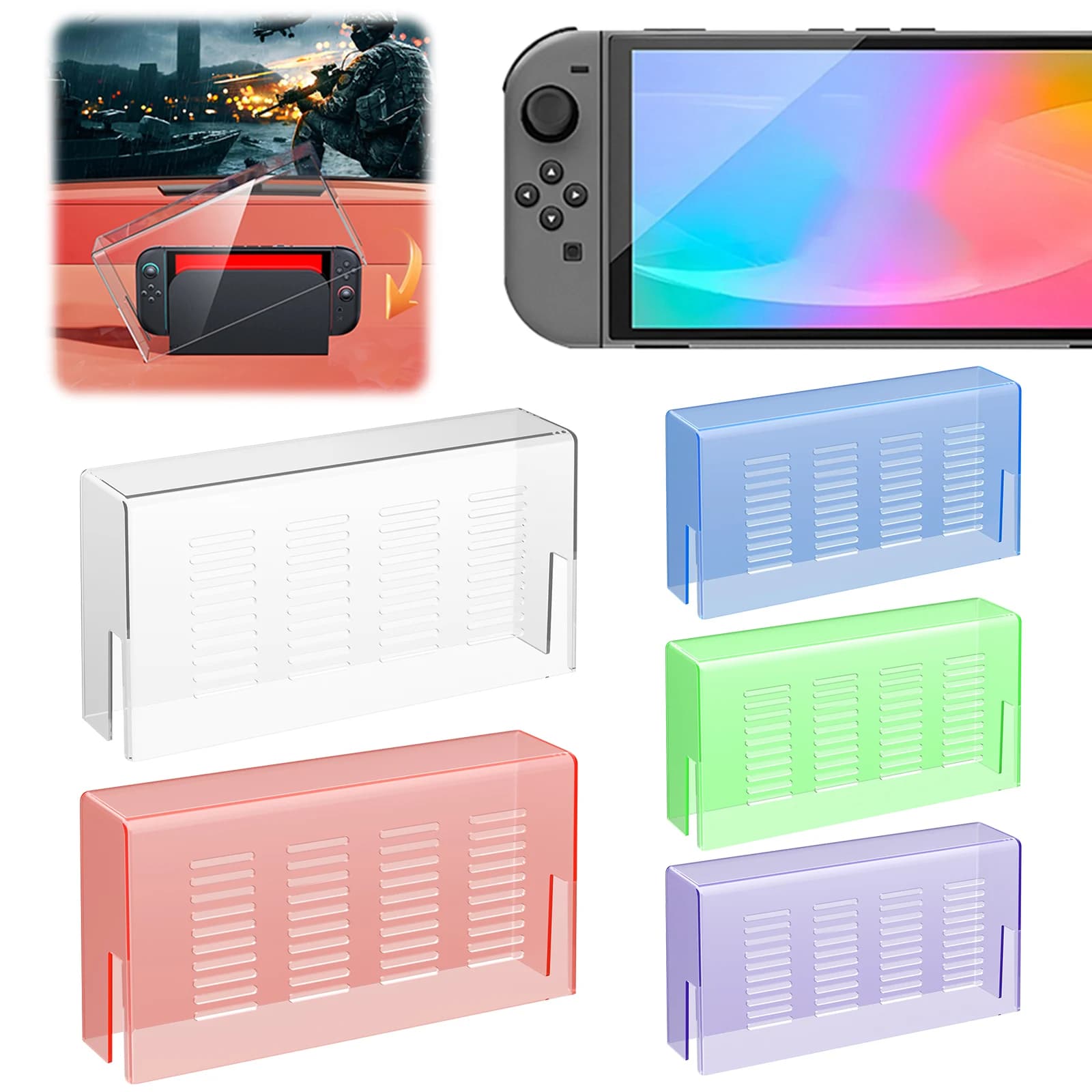 Custodia Trasparente Antipolvere Antigraffio Protettiva per Console di Gioco Switch 2 Accessori