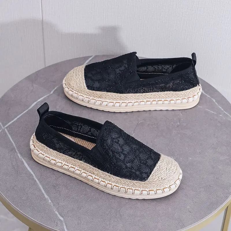 Scarpe da pescatore in rete traspirante da donna, mocassini slip-on con suola spessa, scarpe da passeggio comode e leggere per l'estate