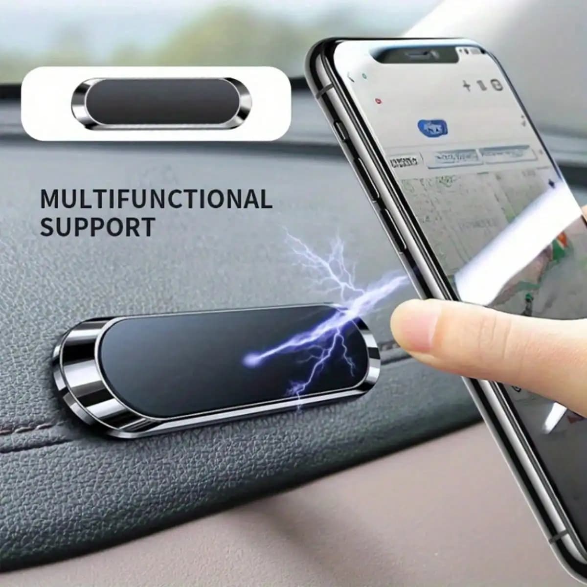 Supporto magnetico per telefono da auto, supporto impermeabile in lega, supporto per telefono da cruscotto, supporto per telefono con navigazione GPS