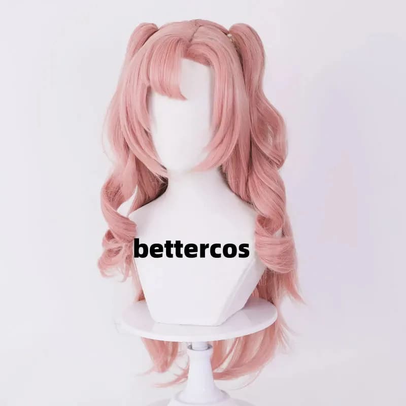 NewNicole Demara Gioco Cosplay Zenless Zone Zero Lunghi Riccioli Rosa Capelli Resistenti al Calore Parrucche per Feste di Halloween + Parrucca Cap203;f'6,c;7.y;