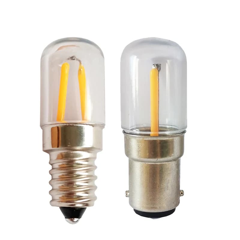Mini LED Filament Light E14 B15 110V 220V 12V 24V 2W Candle Spotlight B15D for Refrigerator And Sewing Lamp 12 24 Volt