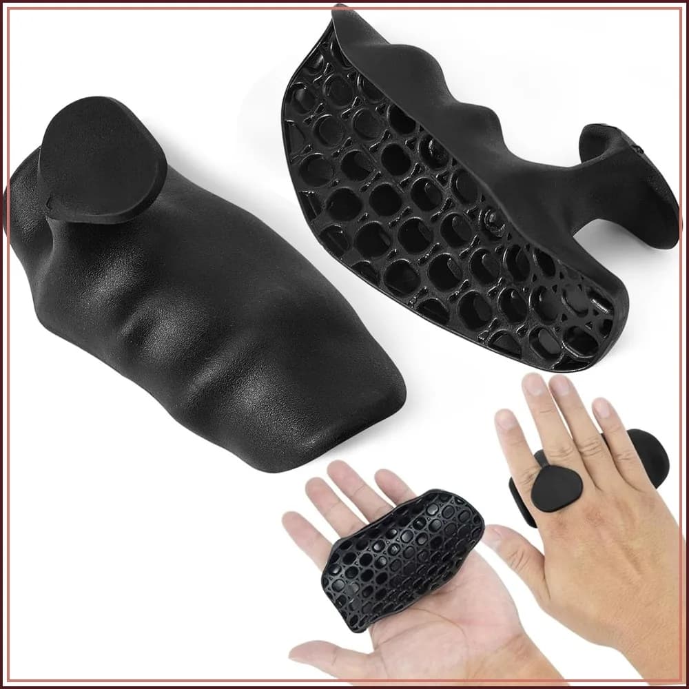 Ergonomic Rubber Weight Lifting Grips for Men Women, Gym Gloves for Palm Protection, Soft Workout Hand Grips for Deadlifts & Bodybuilding