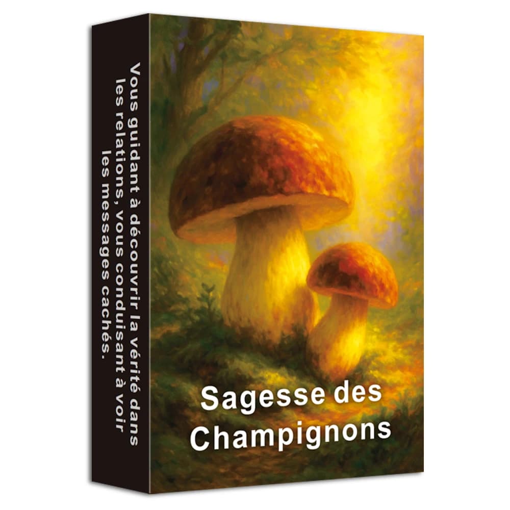 Carte dei tarocchi francesi, 48 carte Oracle francesi di saggezza dai funghi, crescita personale e meditazione, 12*8 cm, giochi di carte