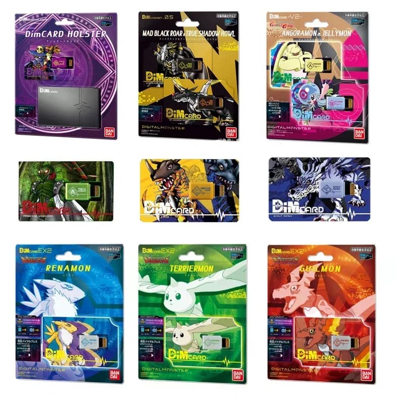 Digimon DIM Kuramon Adventure PB DINOSALIR ROAR WOLF HOWL ROAR TRUE SHADOW HOWL HOLSTER MEDAROT DIM Carta Pellicola protettiva Figura
