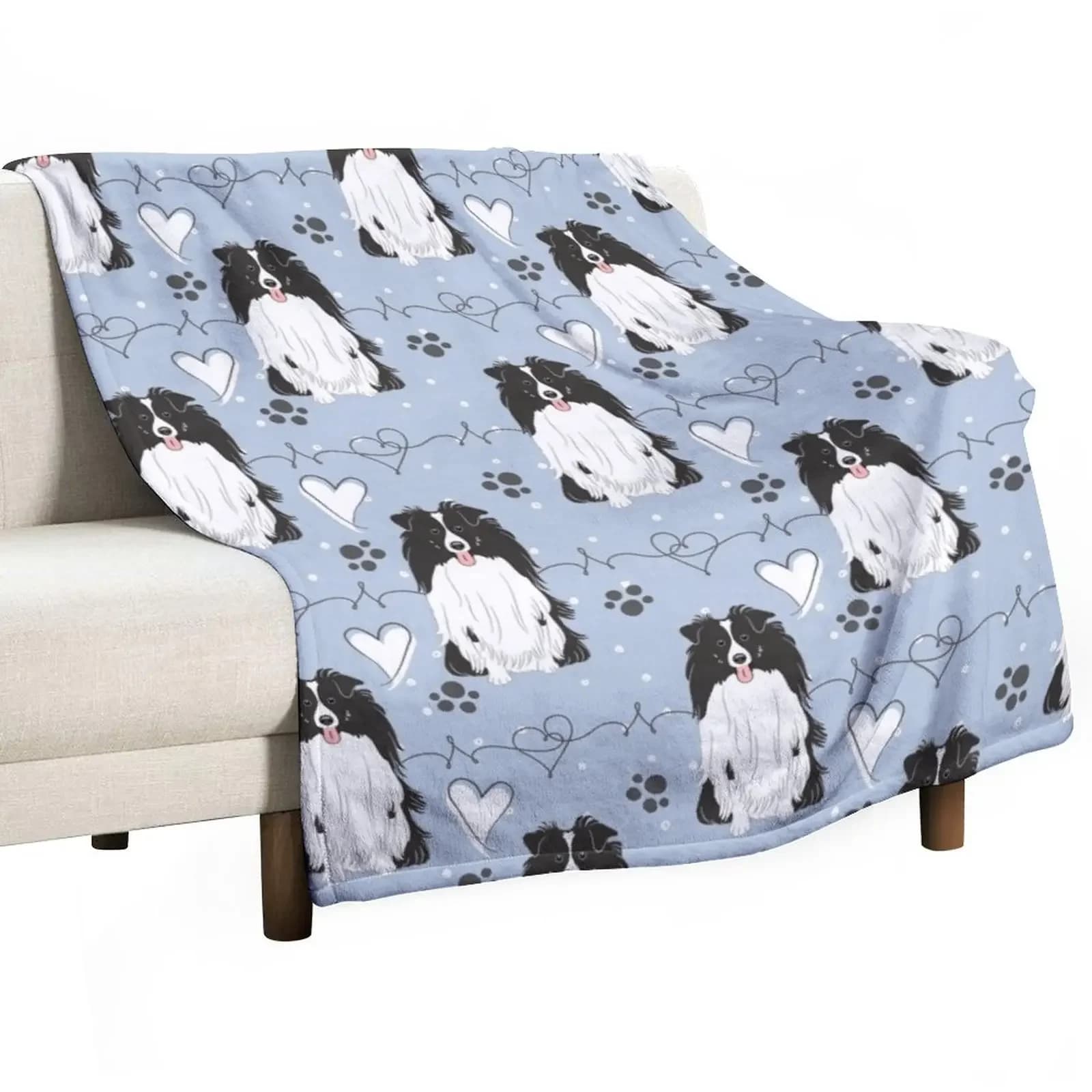 LOVE Black White Sheltie Dog Shetland Sheepdog coperta copriletto coperte coperte divani di decorazione