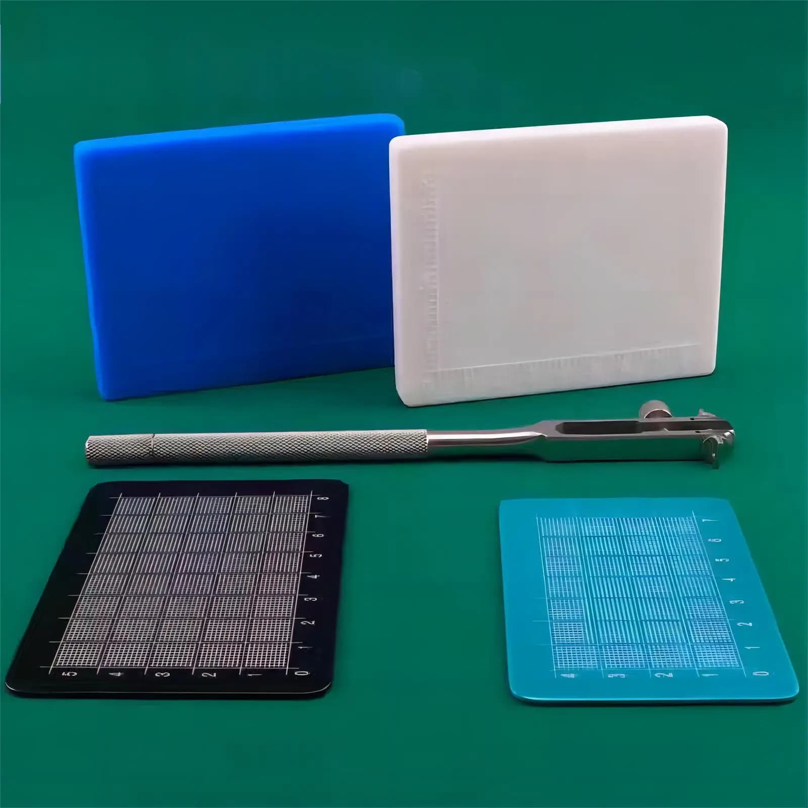 Cutting block for rhinoplasty with cutter for cartilage in stainless steel/titanium/ Autoclave PTFE