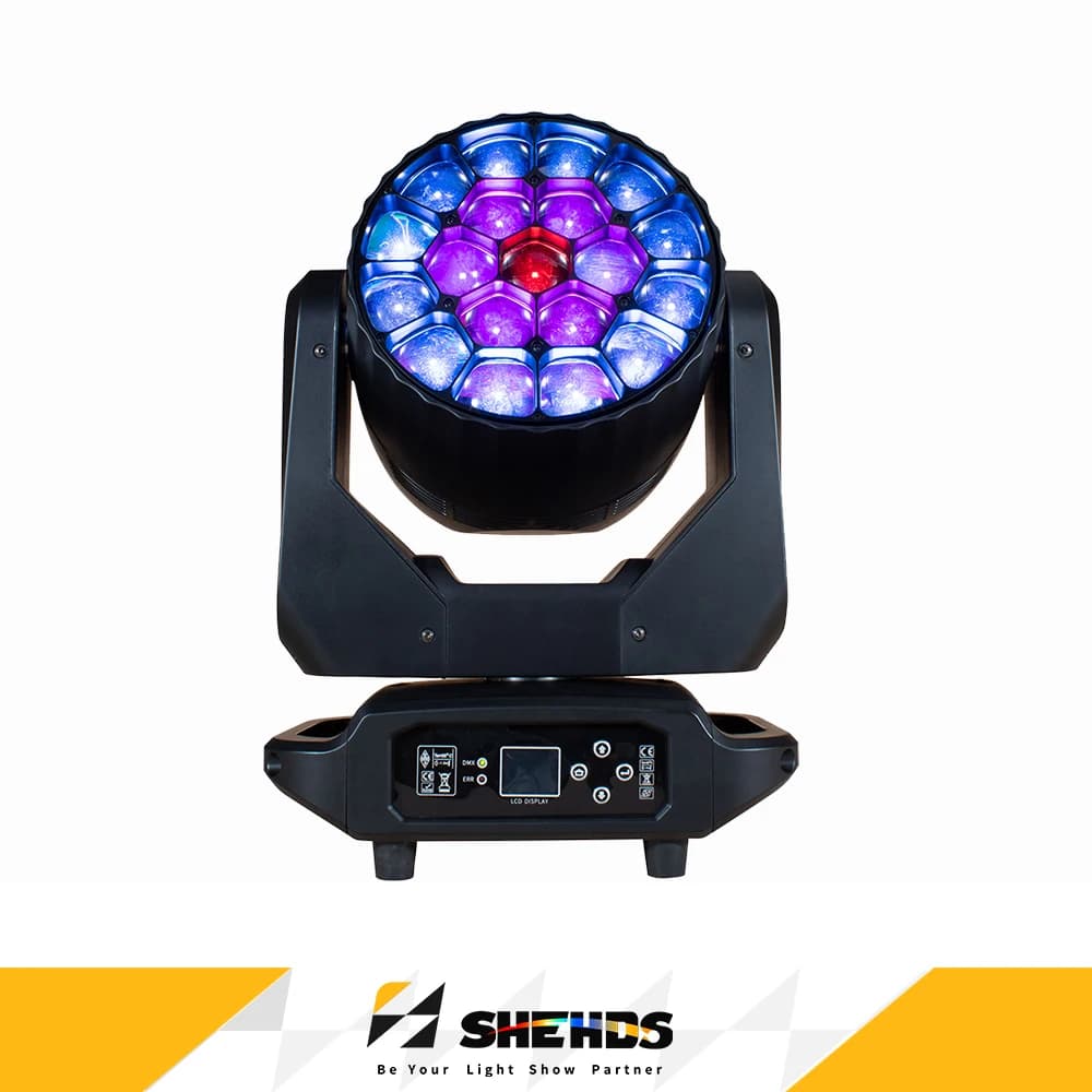 SHEHDS 19x20w LED Testa Mobile Bee Eyes Wash Beam Stage Effetto Luce Professionale Per DJ Disco Festa di Nozze Concerto DMX512