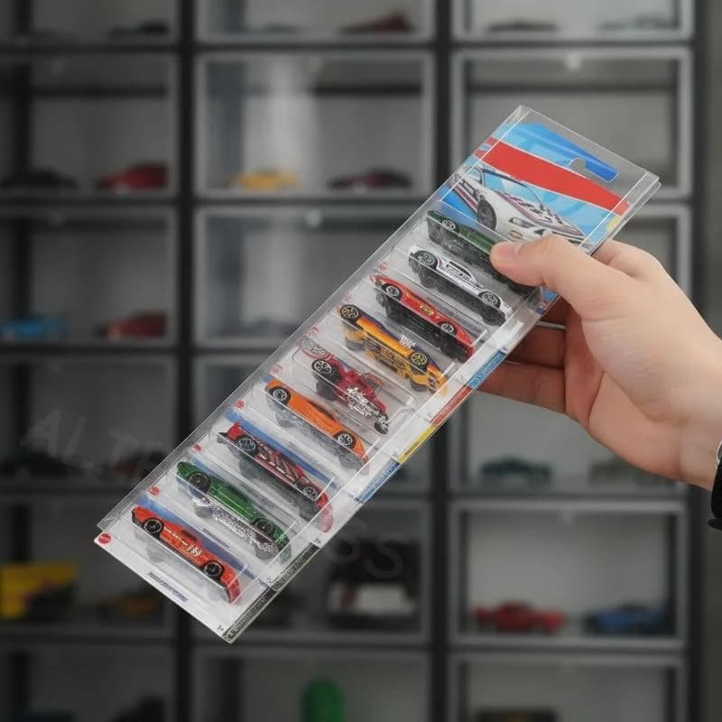 1/5 PCS Clear Display Case For Packaged Model Cars Model Car Display Cases Wall Mount Toy Car Storage Organizer Car Display Case
