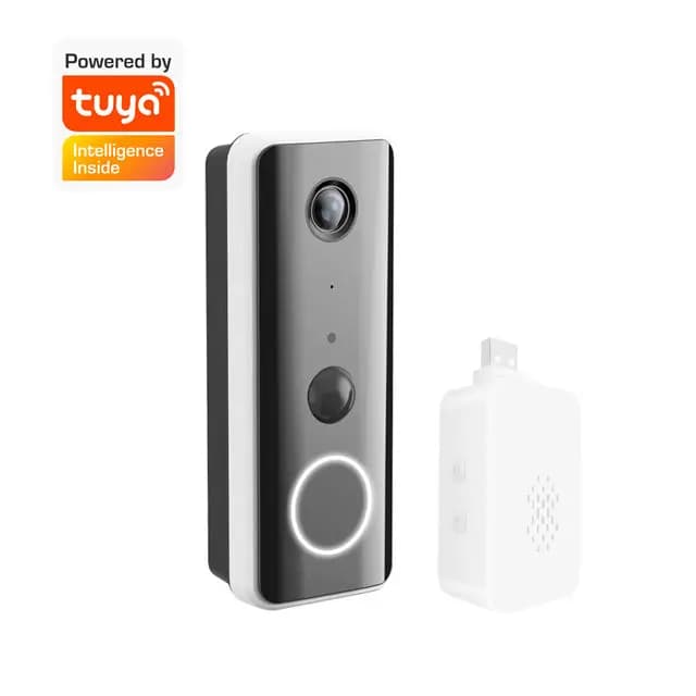 Glomarket Tuya Campanello visivo Telecamera wireless Citofono Rilevazione movimento Sistema di sicurezza campanello video intelligente impermeabile esterno