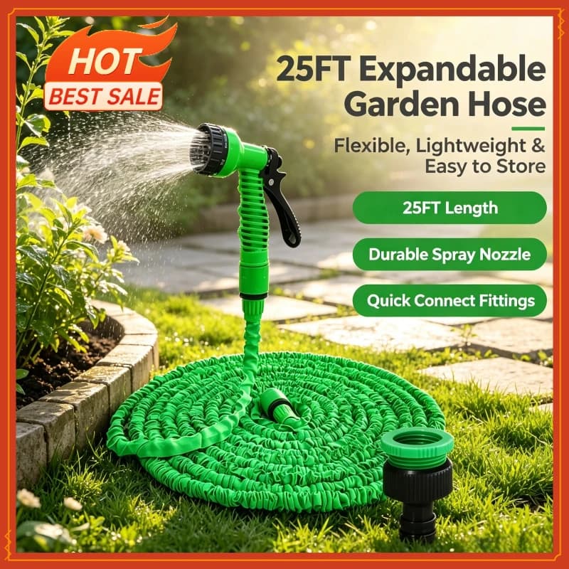 2026 Expandable Magic Hose, High-Pressure Car Wash, 7Water Spraying Functions, Water Gun, Home Garden Watering Hose Garden Hose
