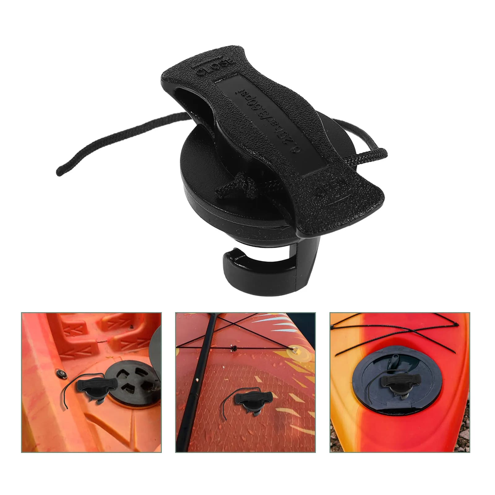 8 Pezzi Tappo Valvola Aria per Paddle Board Nero, Cappuccio Valvola Gommone Gonfiabile con Cordino, Ricambi Anti-perdita per Kayak e Dinghy