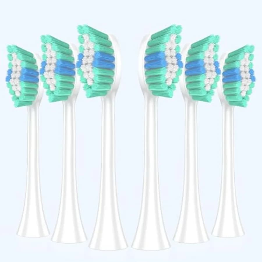 Electric Toothbrush Replacement Heads: Compatible with C40 DY-108Pro,6 Pack with W-Shaped Design