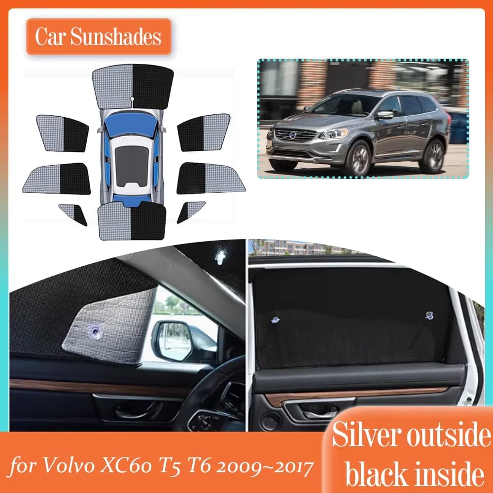 Auto Parasole per Volvo XC60 T5 T6 2009 ~ 2017 2010 Tetto Laterale Finestre Visiera Parasole Parabrezza Tenda Copertura Tetto Apribile Parte Accessori