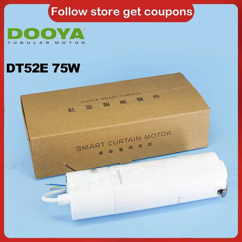 Dooya Motore per tende elettriche DT52E 75W RF433 Motore aperto/chiuso con telecomando Automazione domestica intelligente, Motore speciale progetto, 220V