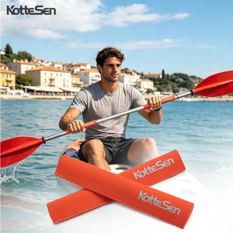 Wear-Resistant Paddle Handle Grip Cover, Paddle Board Anti-Vibration Anti-Slip Accessories, Paddle Grip Cover, Available in Multiple Colors, Anti-Slip, Shock-Absorbing, Wear-Resistant, Waterproof, Suitable for Kayaks, Canoes, Stand-Up Paddleboards, Dragon Boats, Outdoor Rowing Handle Protection Accessories