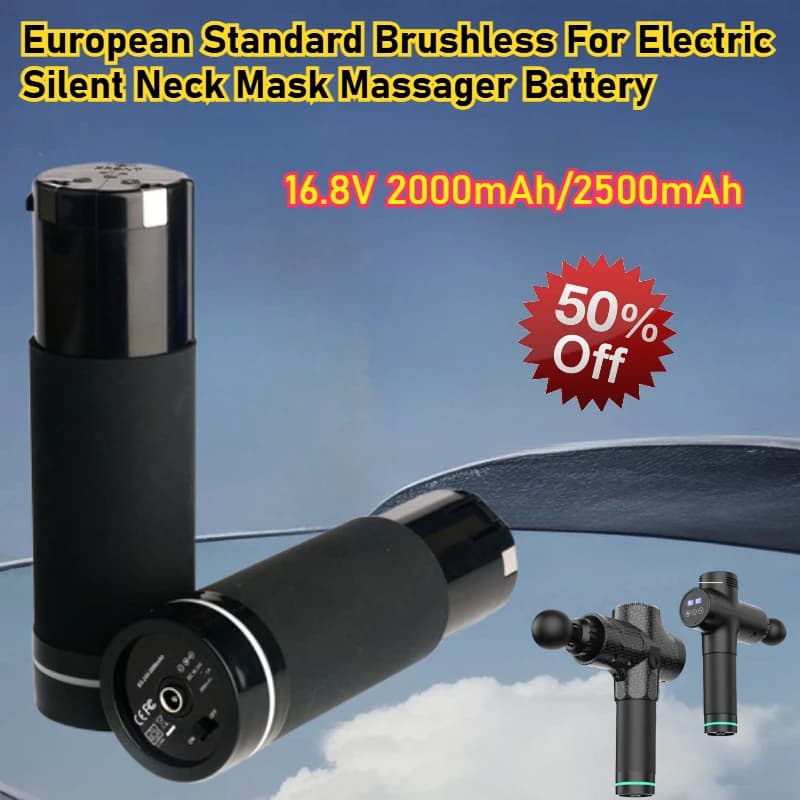 2000mAh/2500mAh 16.8V European Standard Brushless Massage Gun Gun Silent Electric Battery Collo Mask Battery Massage