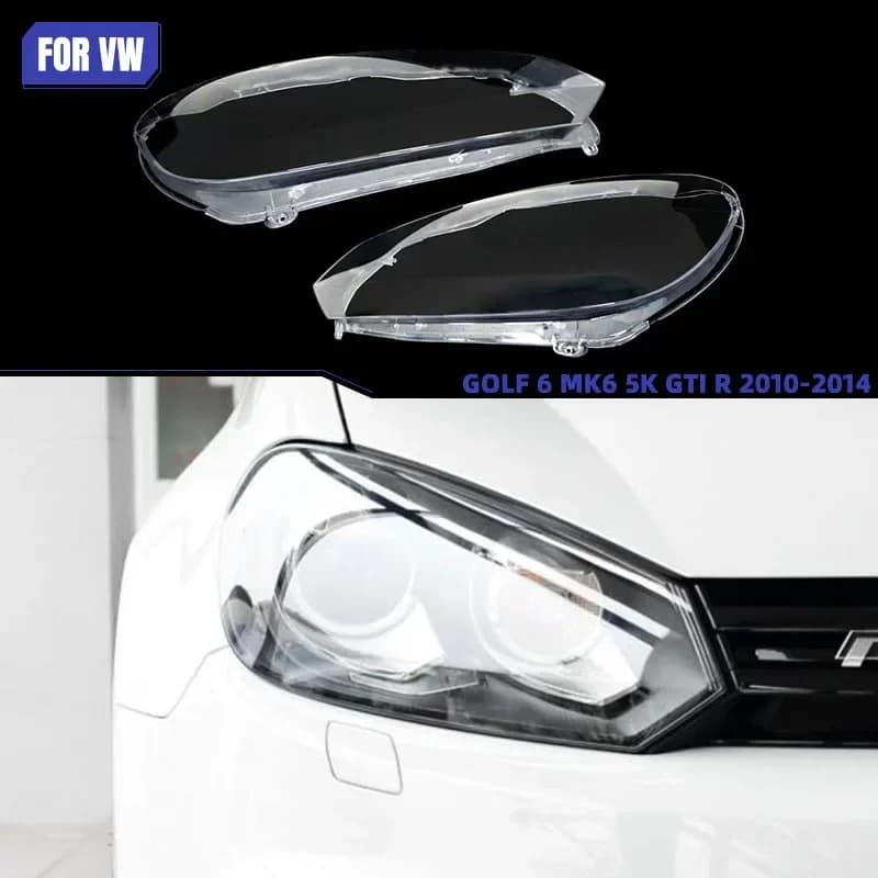 Per VW Golf 6 MK6 GTI R 2010-2014 1 Copertura Trasparente per Faro Anteriore Sinistro/Destro, Protezione Antipolvere per Guscio Faro