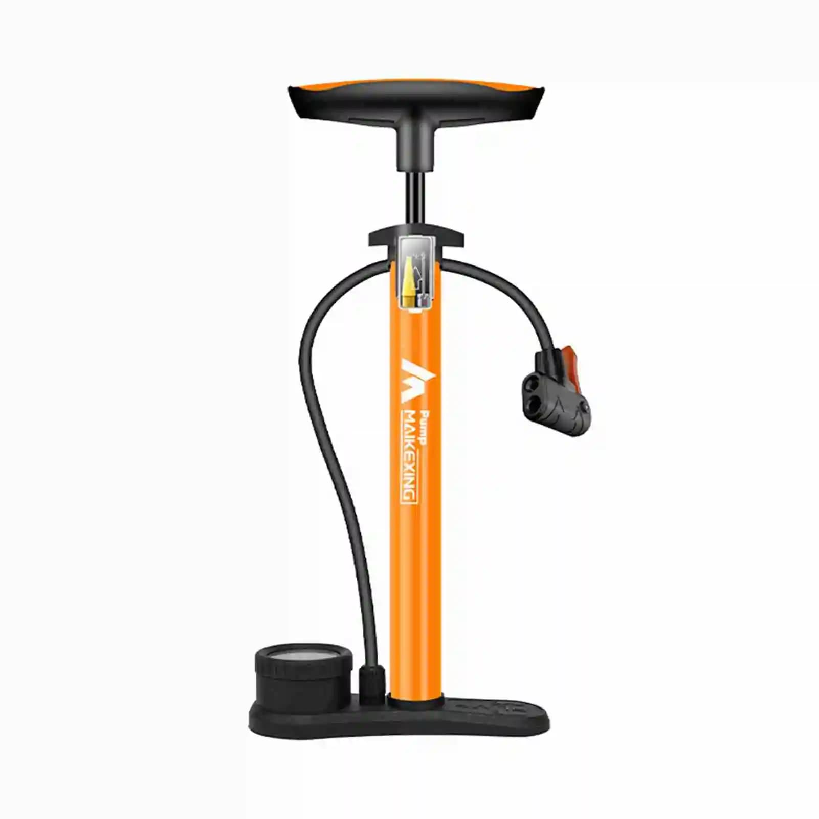 Pompa ad aria multifunzionale 160PSI con ugello 3 in 1 per un gonfiaggio facile Pompa ad aria manuale portatile per pneumatici per biciclette e auto