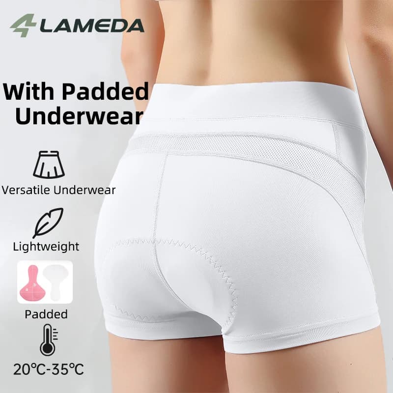 LAMEDA Women's Breathable Summer Cycling Shorts With 3D High-Density Foam Pad Shock-Absorbing For MTB Road Bike Underwears