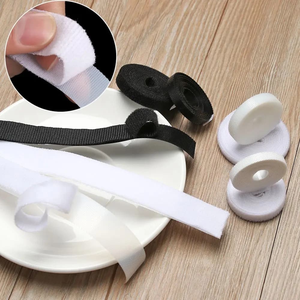 1 Set vestiti per bambole adesivi per cucire 6/8/20mm nastro di fissaggio per vestiti nastro magico per cucire cinturino in pasta Couture accessori per abbigliamento
