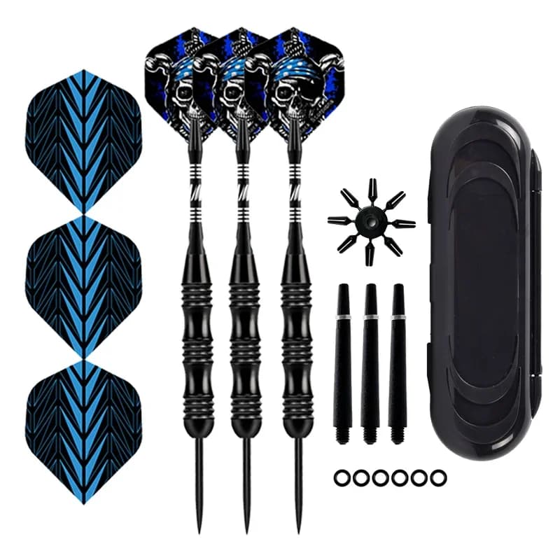 Set di punte in acciaio per freccette professionali 21g Freccette con punta in metallo Set di punte in metallo per freccette 3 aste per freccette in alluminio + 3 voli extra per freccette