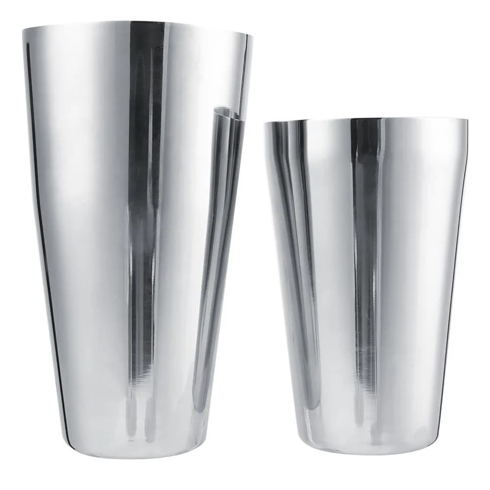 2 Piece Professional Stainless Steel Cocktail Shaker Set Silver Wine Shaker Drink Mixer Mixing Making