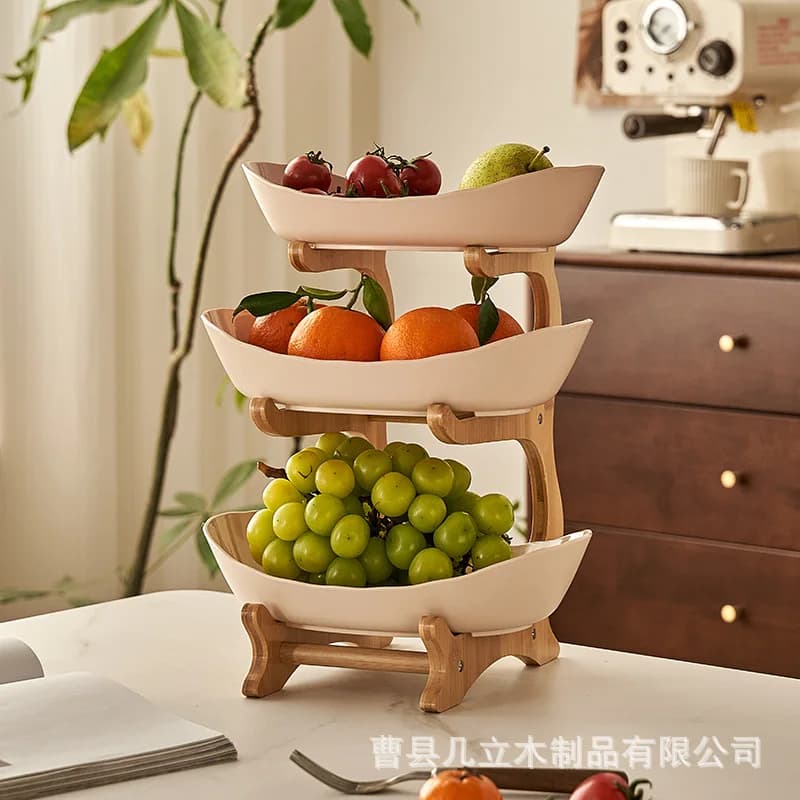 Piatto per Frutta in Plastica, Ciotola Creativa Moderna per Snack, Cesto per Frutta Secca, Porta Caramelle, Supporto per Torte, Vassoi per Dessert, Fruteros De Cocina