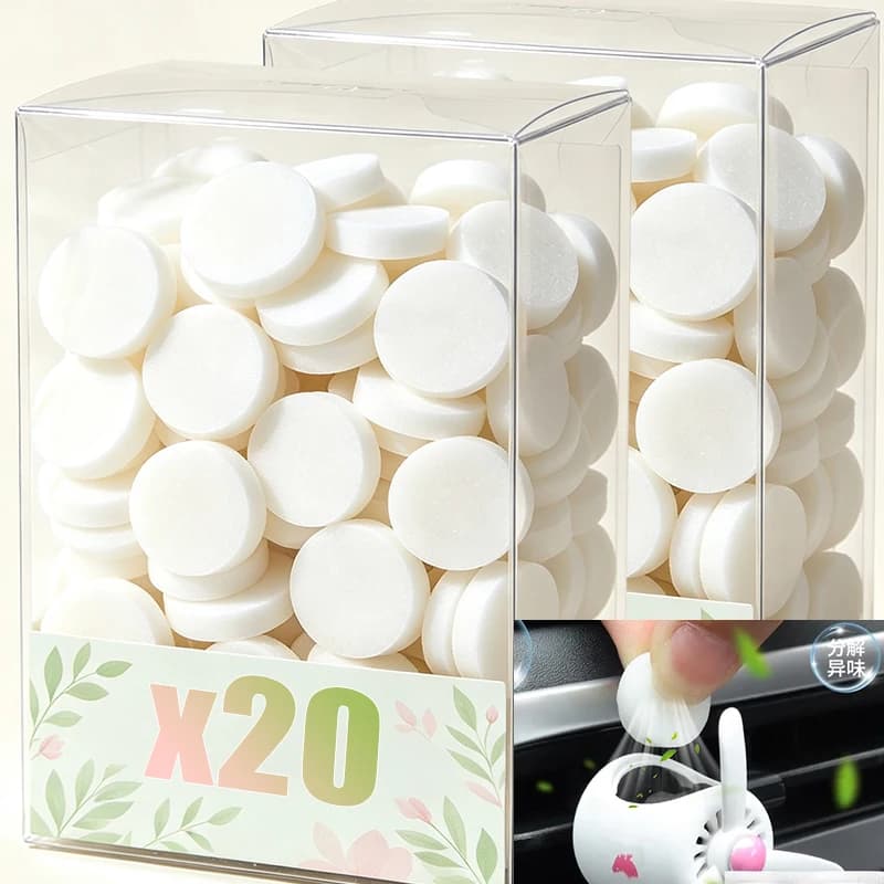 Air Freshener Tablets Refill Solid Perfume Aromatherapy Tablets Car Air Vent Fragrances Flavor Diffuser Car Interior Accessories