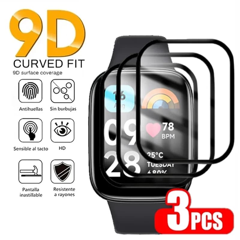 9D Full Screen Protector for Xiaomi Mi Watch Color Lite 2019 Little Smart Watch Protective Film for Redmi Watch 2 3 Lite Active
