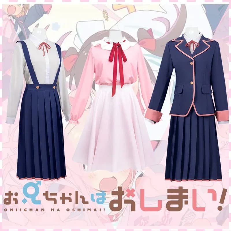 Costume Cosplay Oyama Mahiro Anime Onimai I'm Now Your Sister's, Uniforme Scolastica con Gonna, Set Completo per Adulti e Parrucca