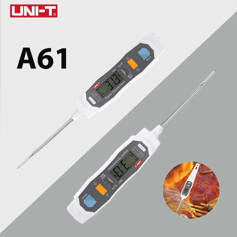 UNI-T Oven thermometer with digital probe A61 LED indicator Water oil temperature meter for cooking food Kitchen BBQ