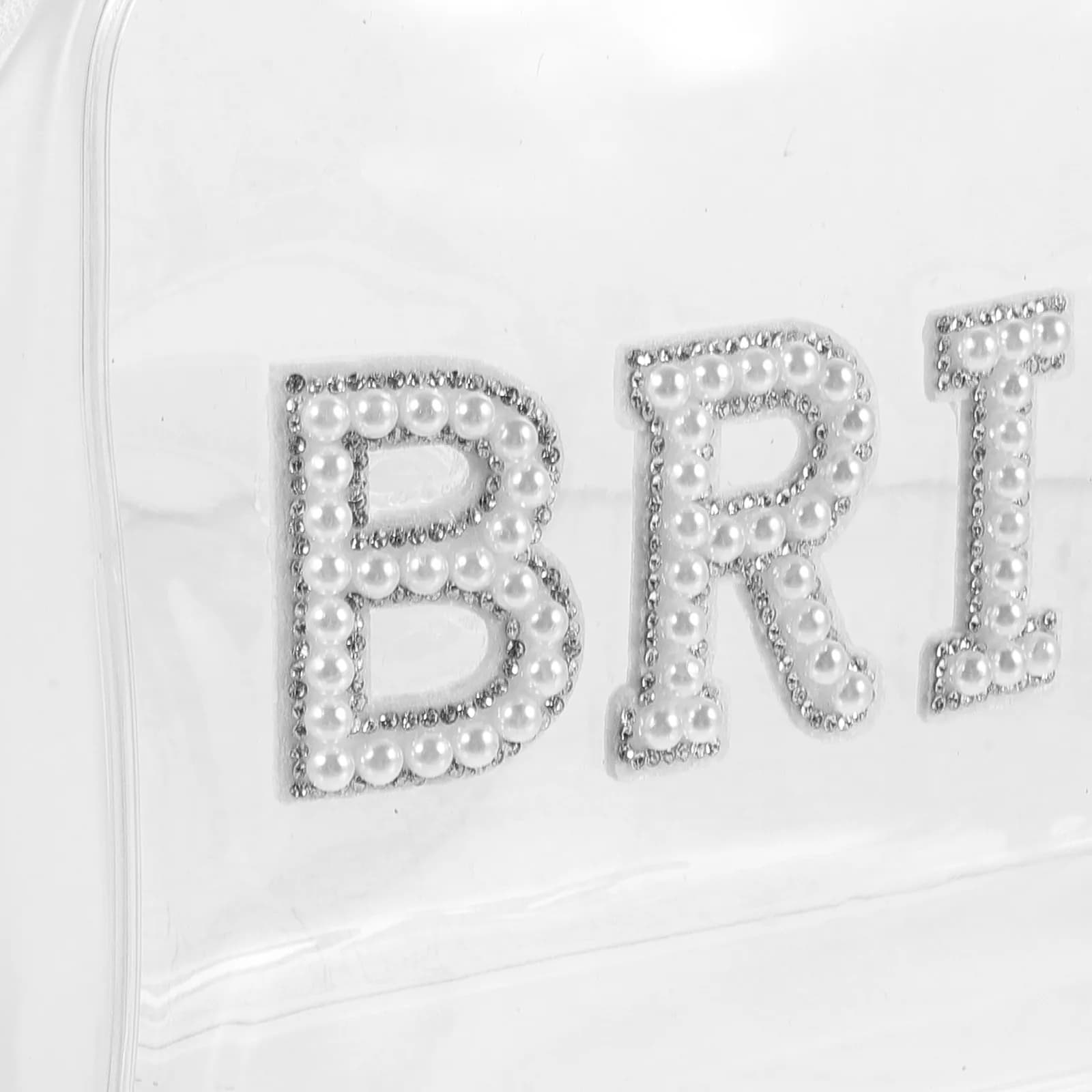Transparent Bride Make-up Bag, Cosmetic Travel Organizer, Transparent PVC Bag for Gifts and Makeup Brushes