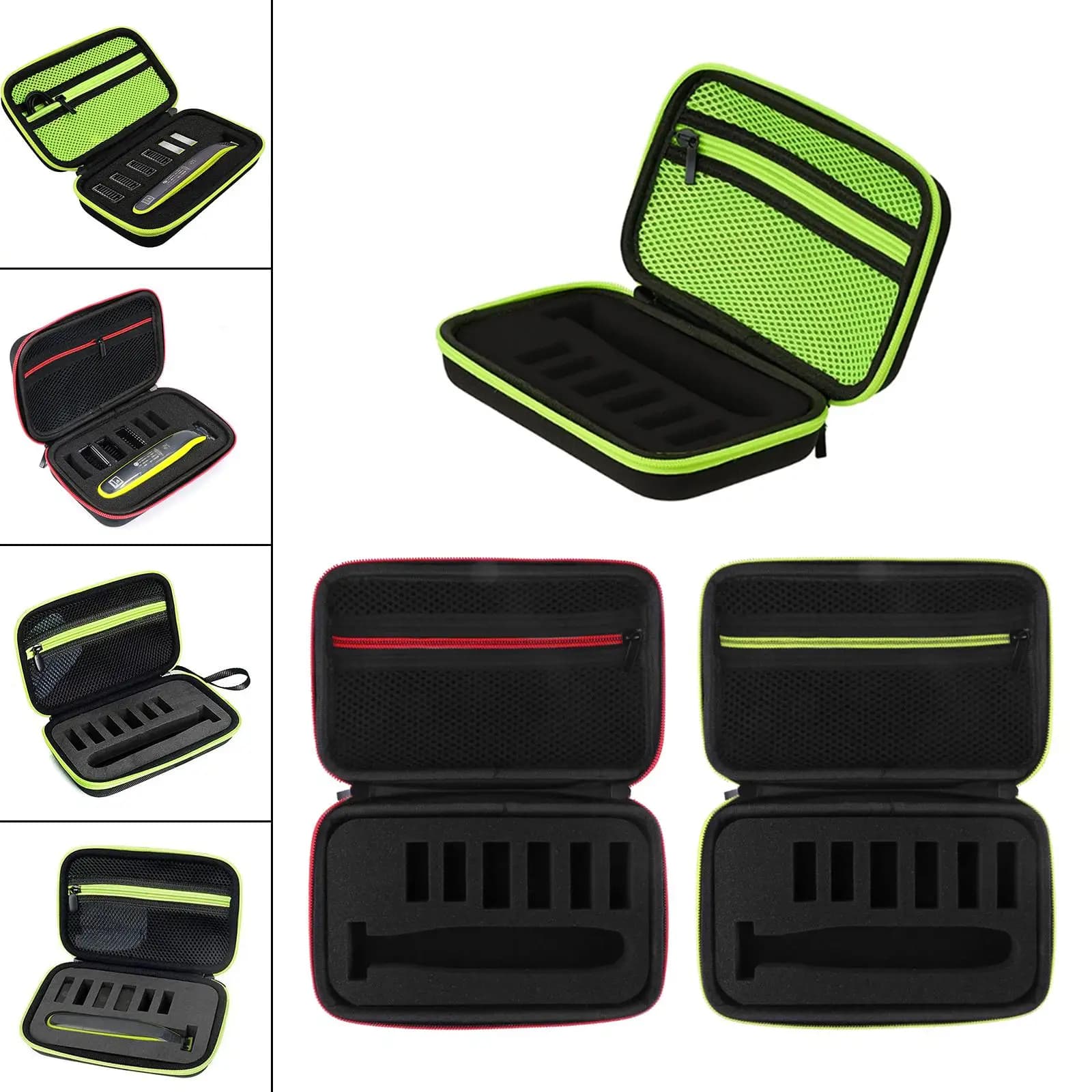 Scatola portaoggetti per rasoio con fodera morbida Custodia da trasporto in nylon TPU impermeabile per