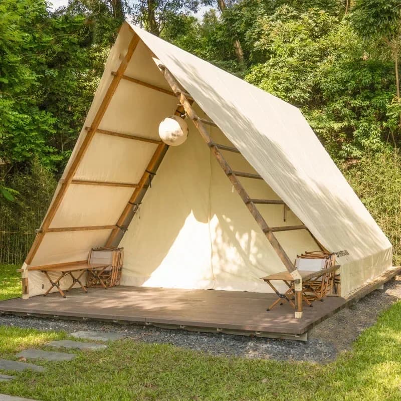 High-quality Durable Outdoor Hotel Tent Camping Triangle Small Tent Outdoor Camping Original Ecological Wooden Structure