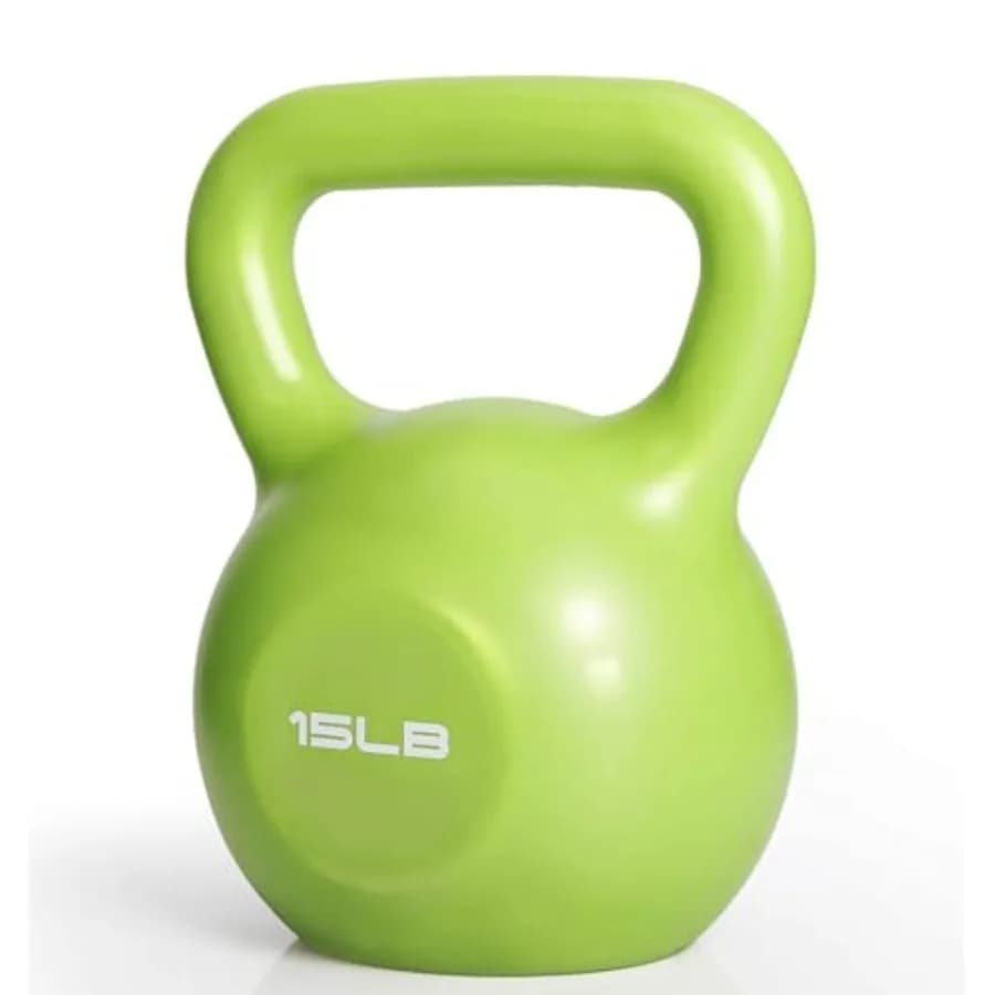 15-pound Kettlebell set for Women, Vinyl coated, with Larga and Comfortable Grid, for Home Training