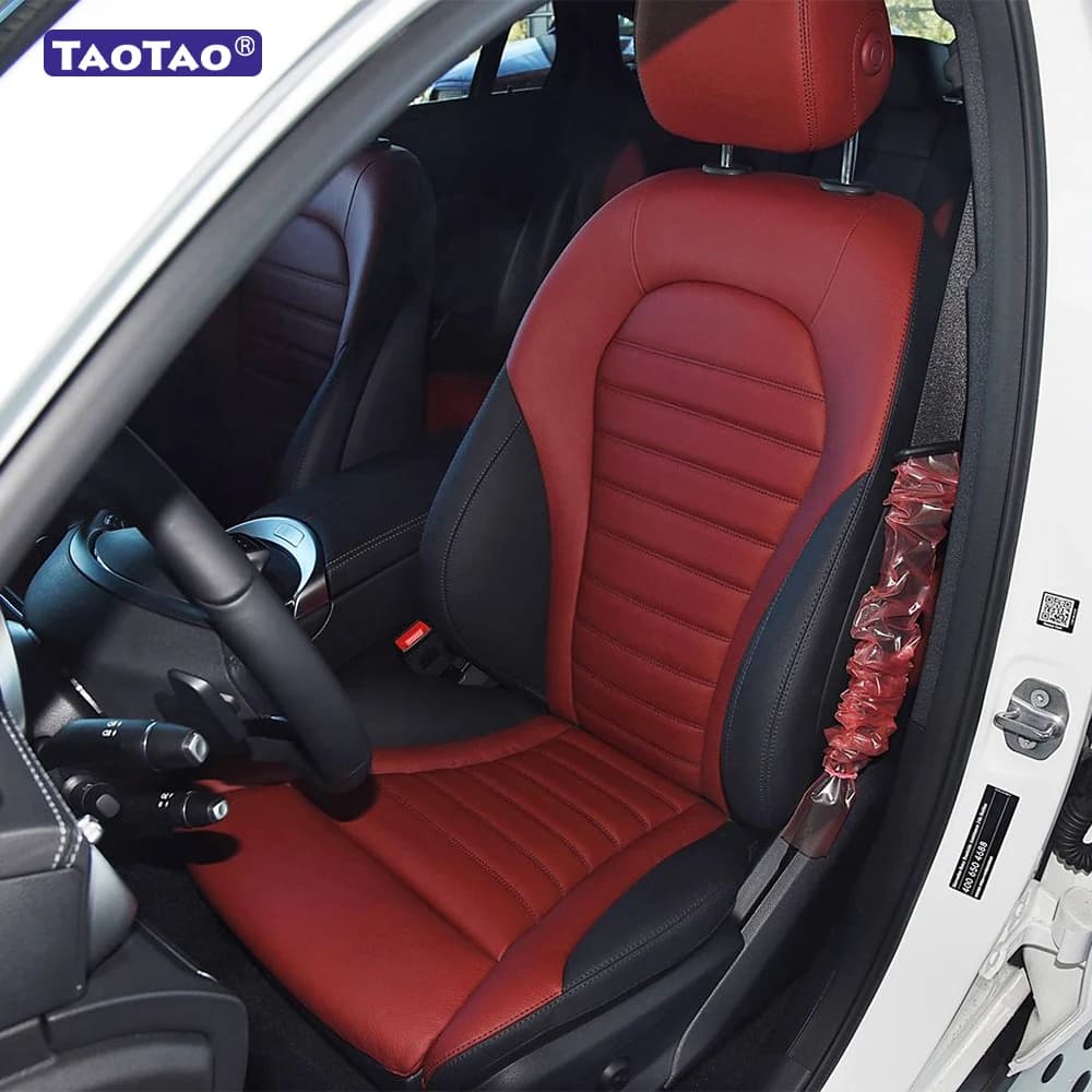 For Mercedes Benz GLC 2015 2016 2017 2018 2019 2020 2021 2022 Full Set Custom Fitted Faux Leather Car Seat Covers Accessories