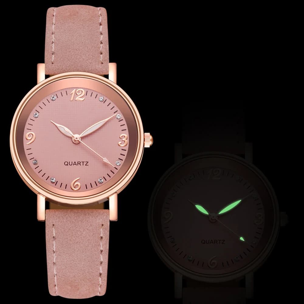 Orologio da donna Semplice cinturino in pelle casual vintage Nuovo cinturino da donna Orologio da polso analogico al quarzo