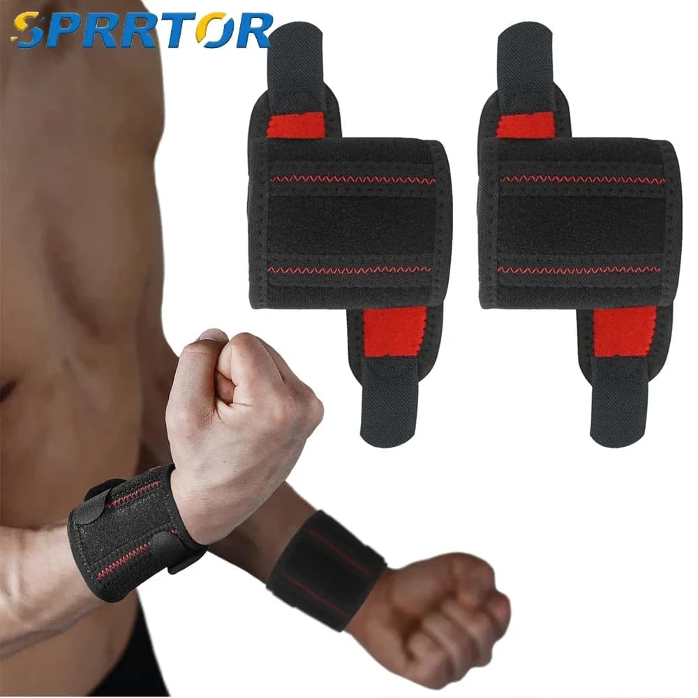 Fasce da polso 1PC per uomo donna, tutore di supporto per polso a compressione regolabile per Tunnel carpale, cinturini di sollevamento fascia da polso per il Fitness