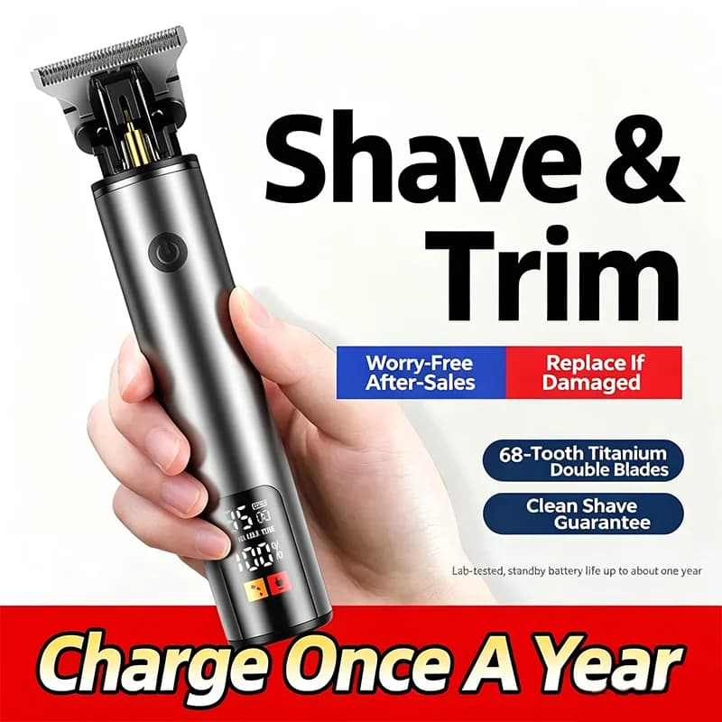 Hair clipper, electric push hair clipper, self shaving power pusher, electric shaver, LCD digital display