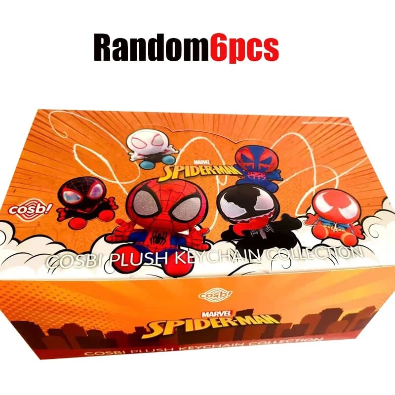 2025 New Original Hot toys Marvel Spider Man Cosbi Blind Box Plush Bag Pendant Kawaii Spider Man Surprise Box Birthday Gift